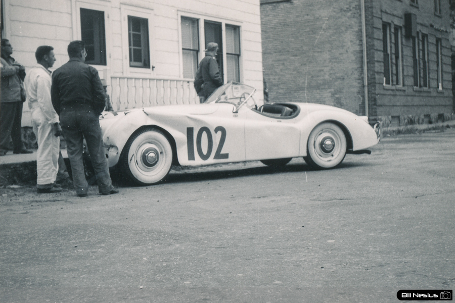Jaguar XK120 Number 102 at Elkhart Lake, WI September, 1952 / 137E_0041 / 