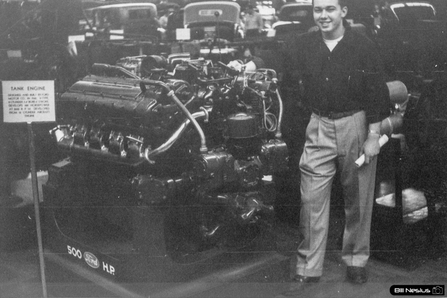 Henry Ford Museum tank engine - Henry Ford Museum “Evolution of the Sports Car” exhibit - February 1953 / 274K_0007 / 