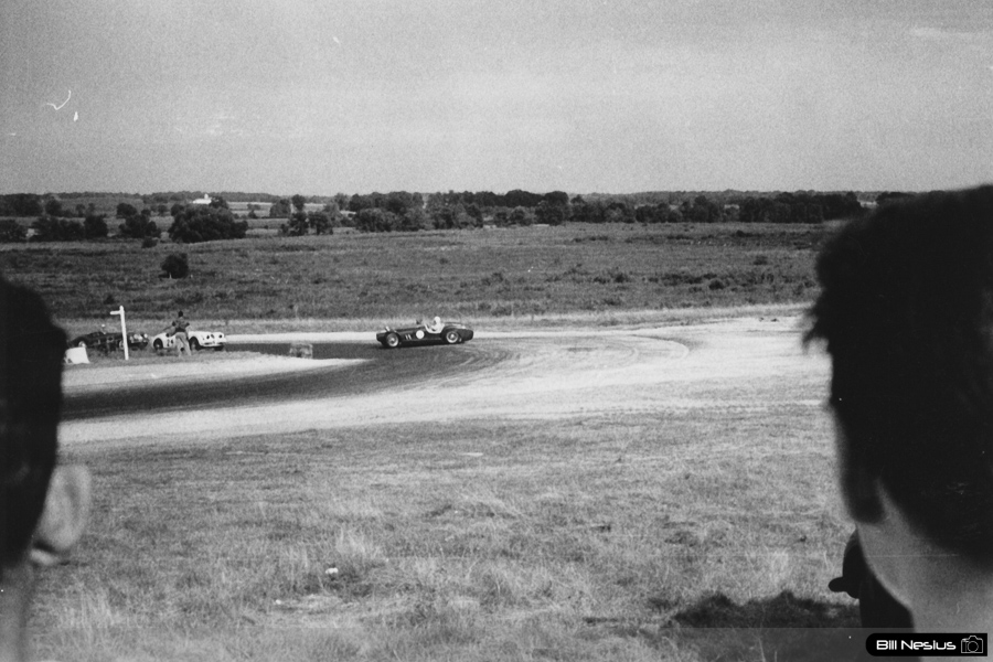 Excalibur J spinning (Jim Field ) and Jaguar XK-120 Number 24 driven by Dick Murphy Wilmot Hills Road Race, July 26th 1953 / 312K_0009 / 