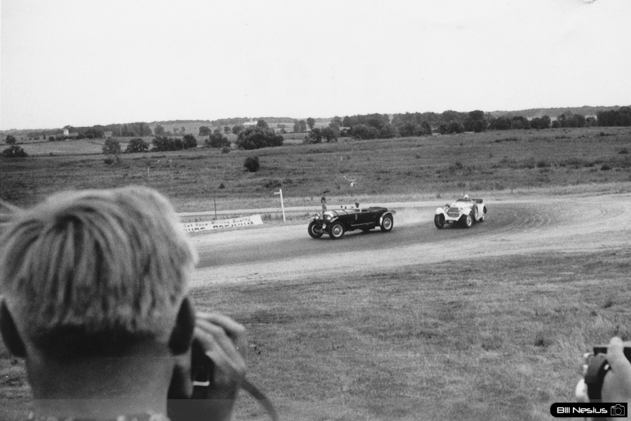 Bentley and Mercedes driven by Brooks Stevens at Wilmot Hills Road Race, July 26th 1953 / 312K_0011 / 