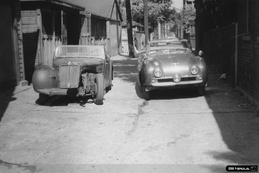 Pat Snooks Triumph, Dad's A90 Austin, 1953 / 312K_0016 / 
