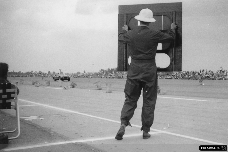 Ferrari 340 America number 5 driven by Jim Kimberly at Lockbourne AFB August 1953 / 493K_0002 / 