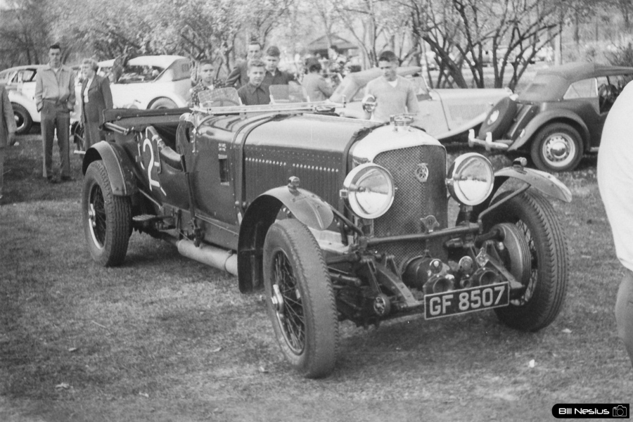 Carl E. Mueller's 1930 Speed 6 Blower Bentley possibly at Elkhart Lake, 1952 / 544E_0003 / 
