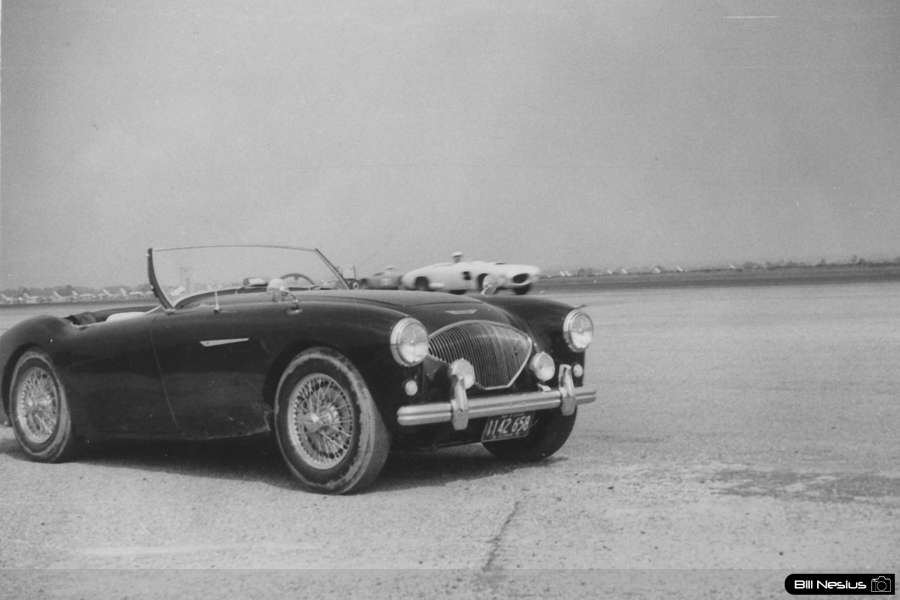 Dad's Austin Healey 100/4 at Lockbourne AFB August 1954 / 677L_0010 / 
