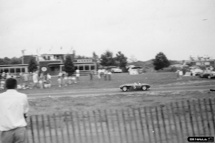 1954 Ferrari 375 MM Number 5 driven by Jim Kimberly at Wilmot Hills 2nd Annnual relaxed Road Race, August 1, 1954 / 677L_0011 / 