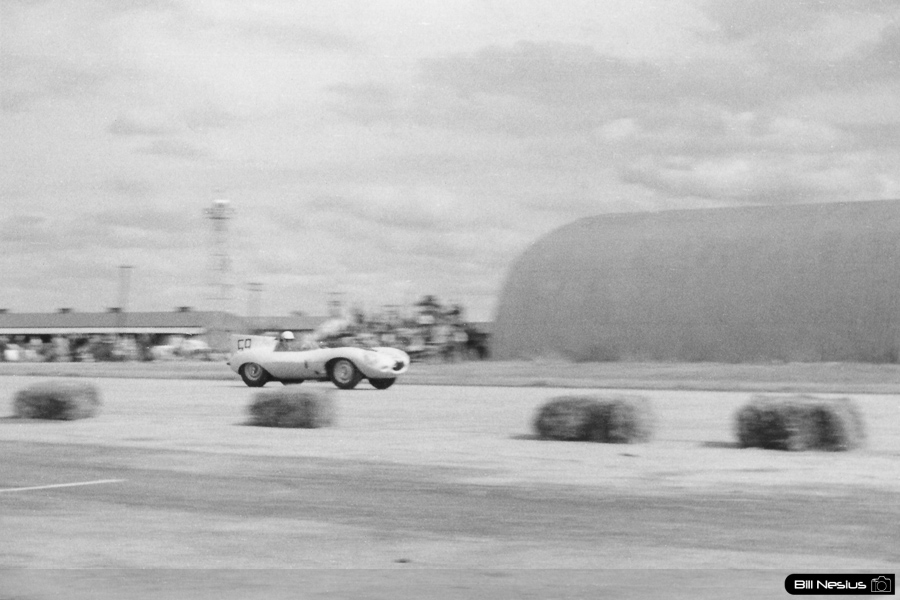 Jaguar D Type Number 59  driven by Sherwood Johnston at Walterboro National Championship Sports Car Race March 10th 1956 / 952_0027 / 