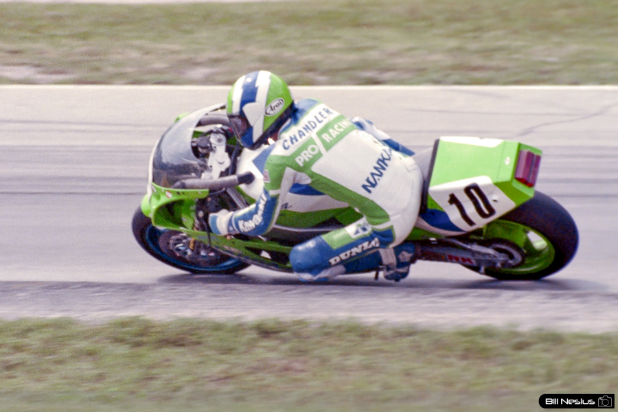 Doug Chandler on the Number 10 Kawasaki ZX-7R / FLM_6816 / 3