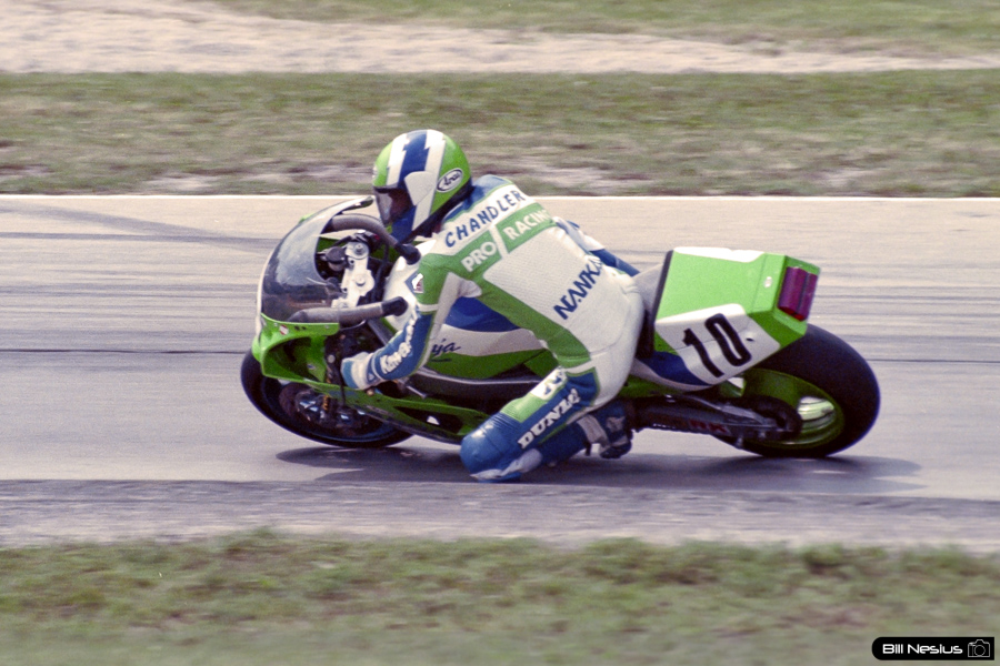 Doug Chandler on the Number 10 Kawasaki ZX-7R / FLM_6819 / 3