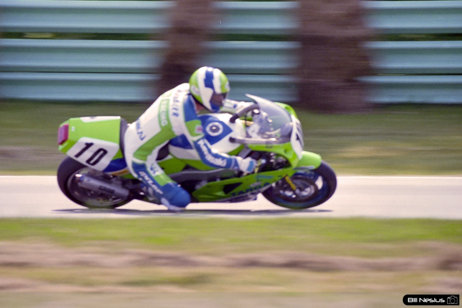 Doug Chandler on the Number 10 Kawasaki ZX-7R / FLM_6863 / 1