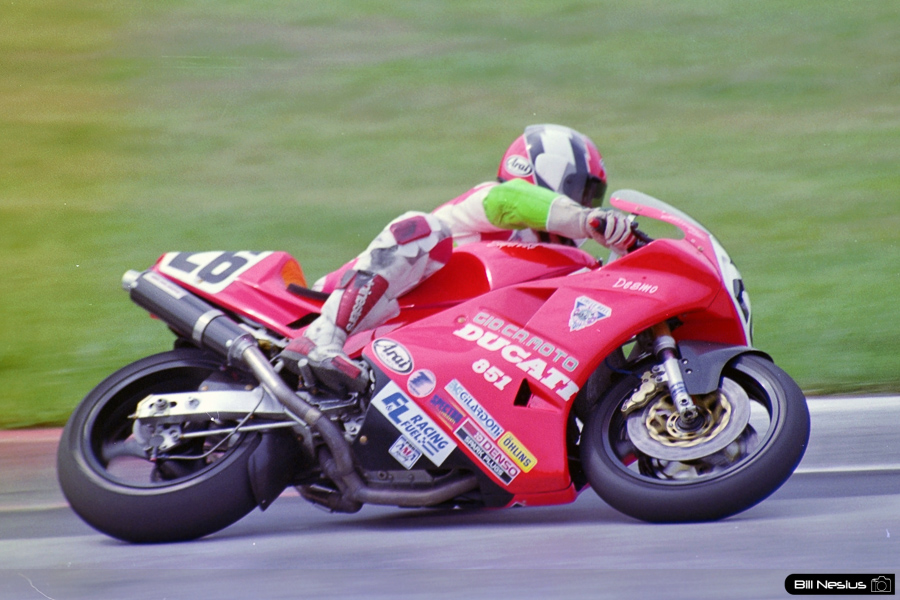 Jimmy Adamo on a the Number 26 Ducati 851 / FLM_5869 / 2