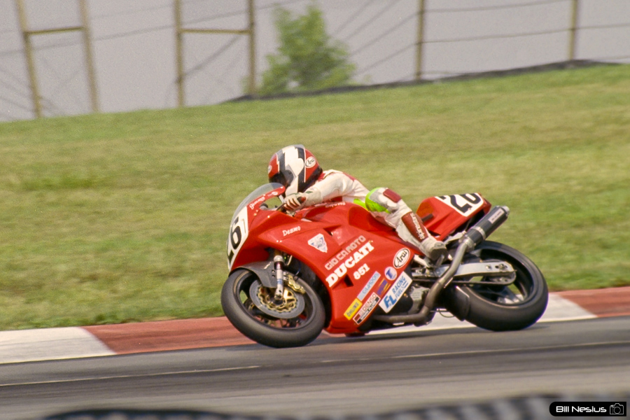 Jimmy Adamo on a the Number 26 Ducati 851 / FLM_7765 / 2