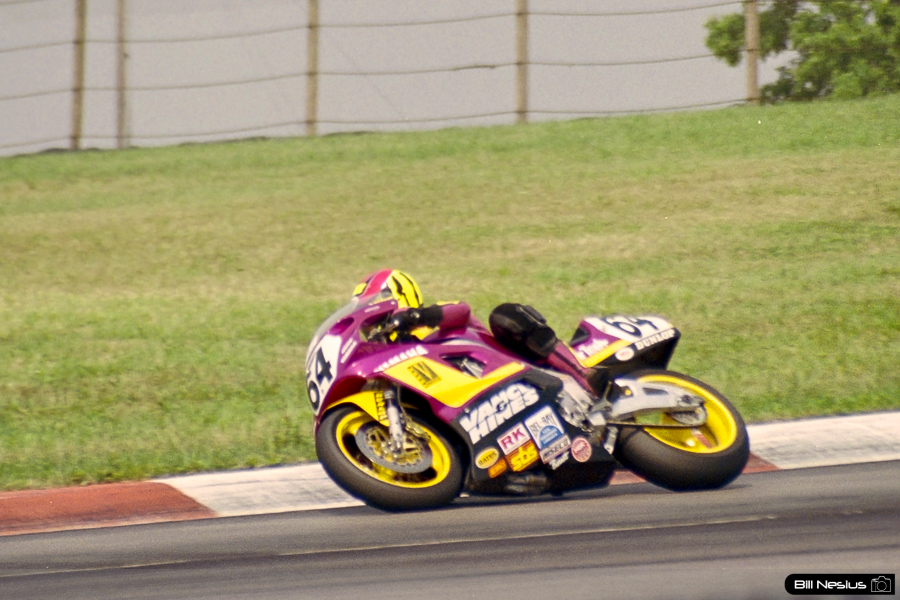 Larry Schwarzbach on the Number 64 Vance & Hines Yamaha FZR750R / FLM_7791 / 1