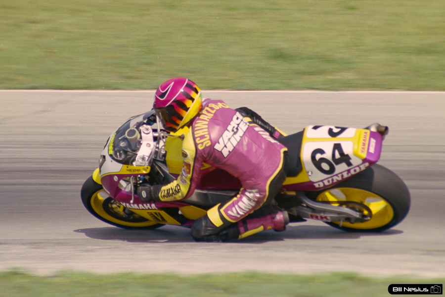 Larry Schwarzbach on the Number 64 Vance & Hines Yamaha FZR750R / FLM_7483 / 3