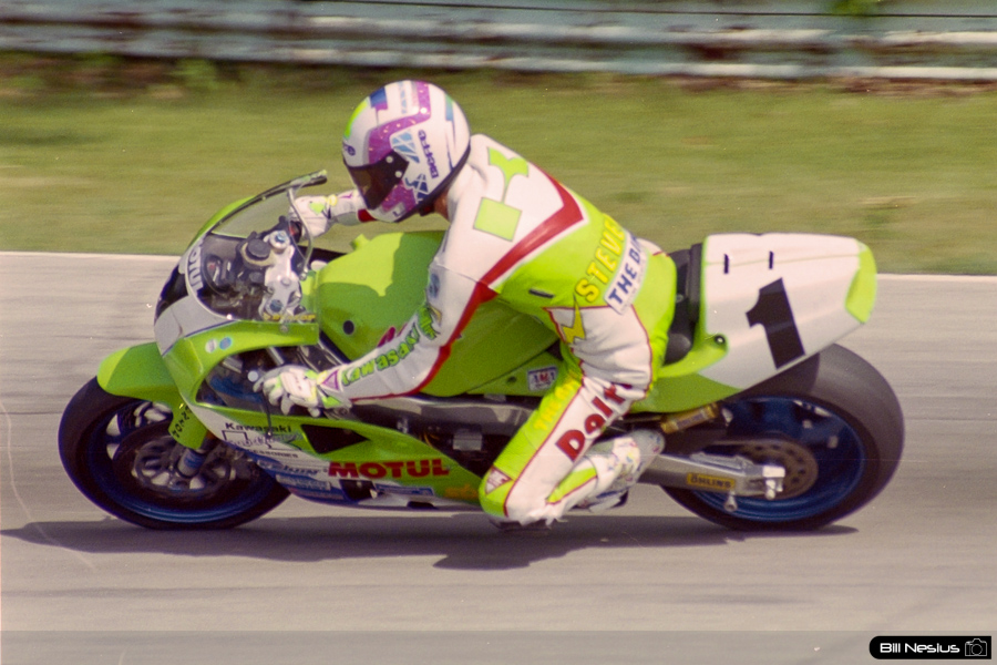 Thomas Stevens on the Number 1 Muzzy Kawasaki ZX-7R / FLM_7484 / 3
