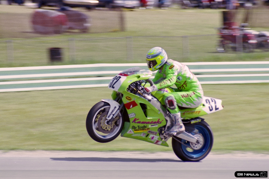 Dale Quarterly on the Number 32 Kawasaki ZX-7R / FLM_7488 / 3