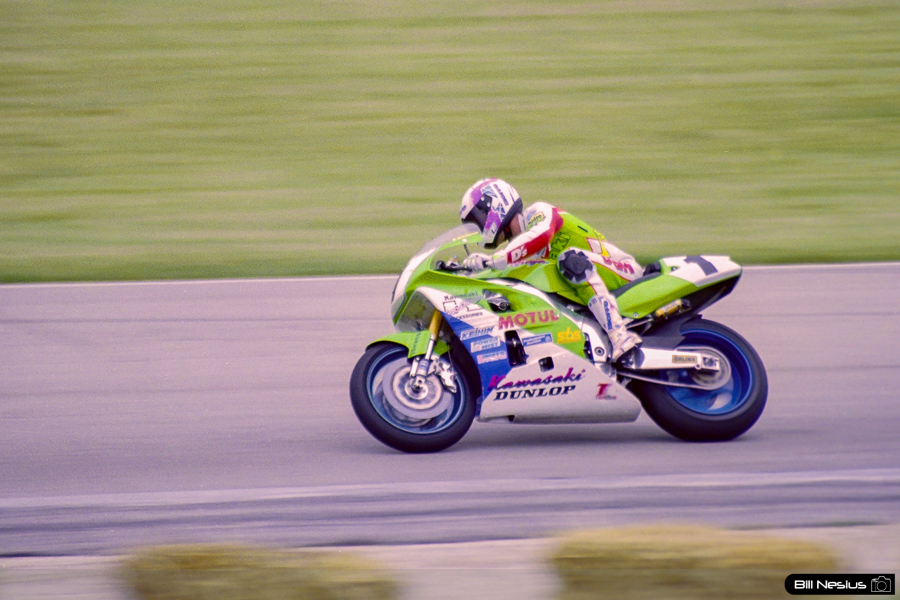 Thomas Stevens on the Number 1 Muzzy Kawasaki ZX-7R / FLM_7591 / 2