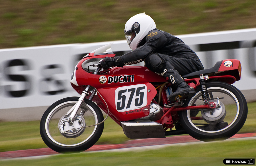 1965 Ducati #575 Ridden by Patrick Dempsey in turn 7 at Road America, Elkhart Lake, WI / DSC_2628 / 4
