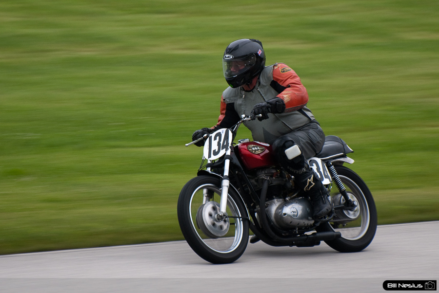 1969 BSA #134 ridden by Mike Proffitt in turn 9 at Road America, Elkhart Lake, WI / DSC_2780 / 4
