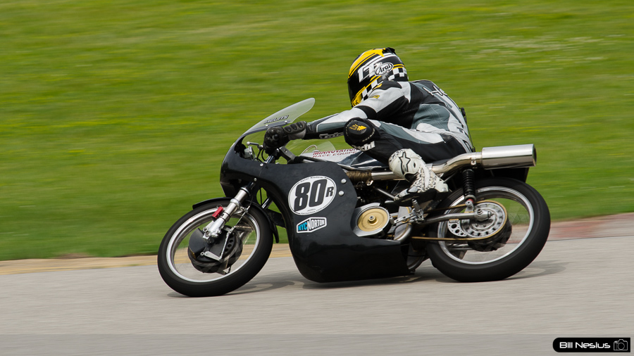 1965 Matchless #80R ridden by Helmi Niederer at Road America, Elkhart Lake, WI the bend / DSC_8391 / 4