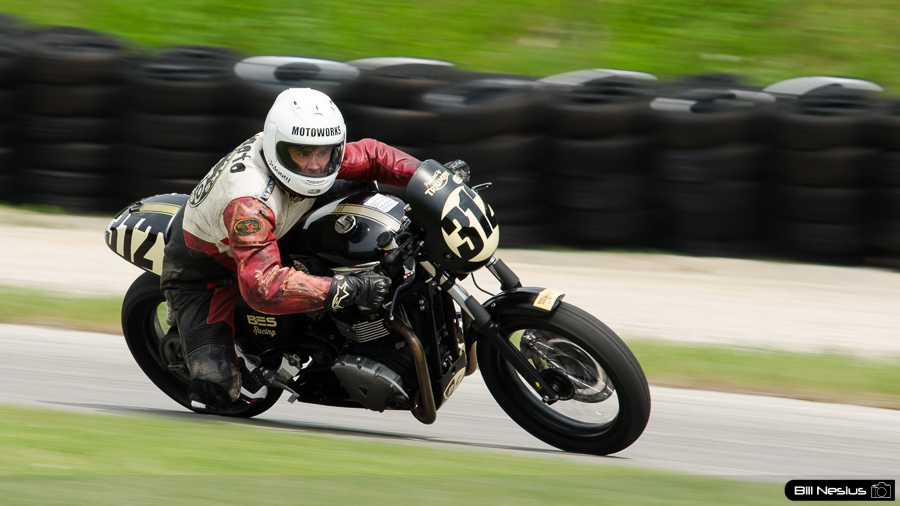 Triumph #312 ridden by Johnny Scheff at Road America, Elkhart Lake, WI turn 9 / DSC_8488 / 4
