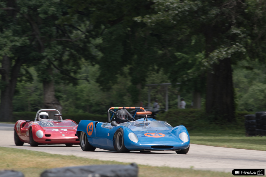  Lotus 23 Number 14 at Blackhawk Farms Raceway Turn 4. VSCDA Vintage weekend - June, 2017 / DSC_1250 / 4