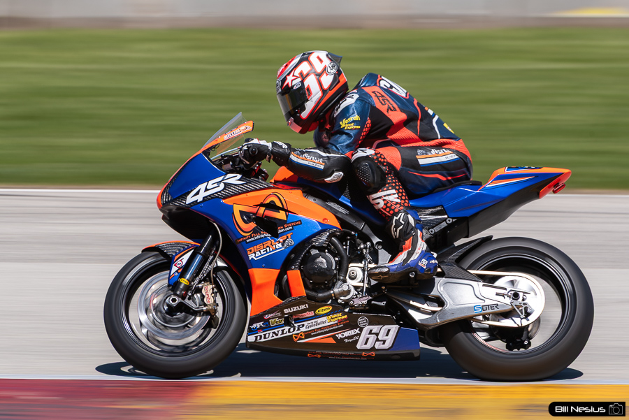 Hayden Gillim  on the Number 69 Disrupt Racing Suzuki GSX-R1000 / IMG_3371 / 4