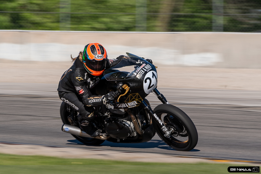 Bridgette LeBer on the Number 21 BTR Royal Enfield / IMG_4825 / 4