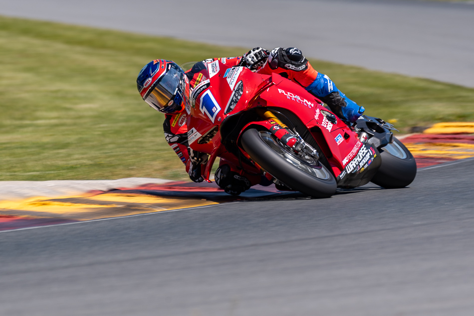 Cameron Beaubier on the Number 1 Warhorse HSBK Ducati Panigale V4R - IMG_0563 / 3