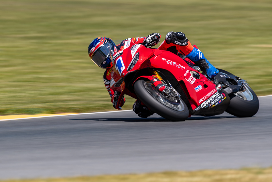 Cameron Beaubier on the Number 1 Warhorse HSBK Ducati Panigale V4R - IMG_1152 / 3
