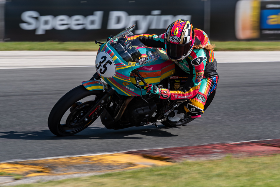 Brianna Cutler on the Number 35 Royal Enfield Continental GT650 - IMG_9131 / 3