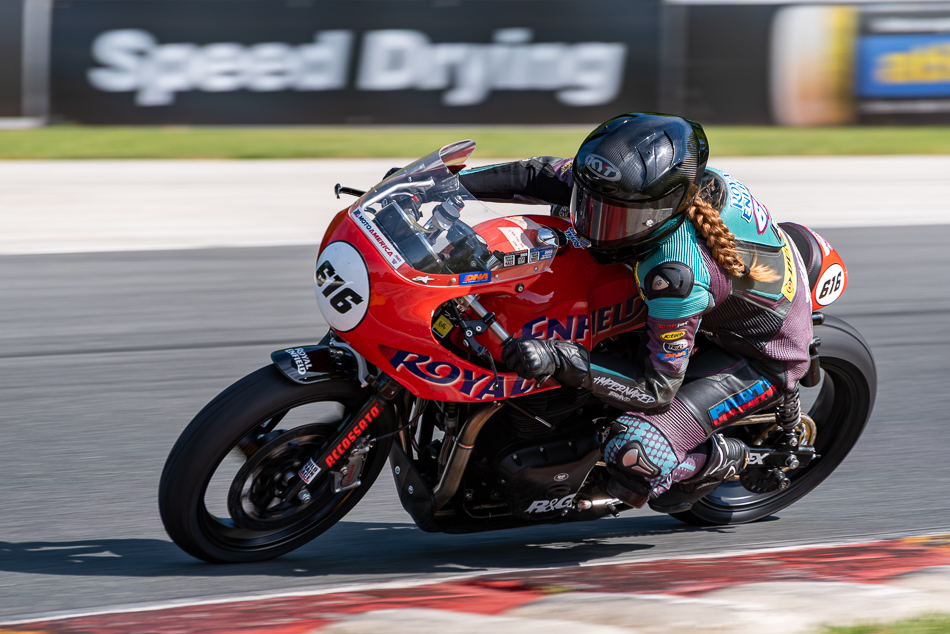 Marie Madura on the Number 616 Royal Enfield Continental GT650 - IMG_9141 / 3