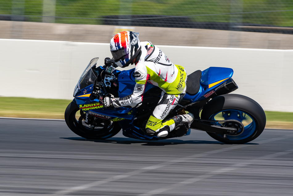 Mahdi Salem on the Number 191 HistoricGP Custom Leather Suzuki GSX-8R - IMG_9737 / 3
